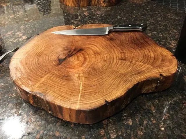 Brown color Wooden Root Chopping Board 1