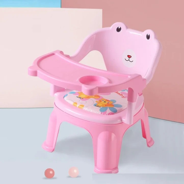 Baby feeding chair with Tray (Pink) Strong and Durable Plastic Chair for Kids, Plastic School Study Chair, Feeding Chair for Kids 5