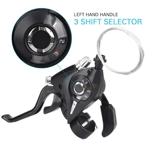Bicycle Shifter Brake Lever 3 Speed Left Hand 1 pcs 2