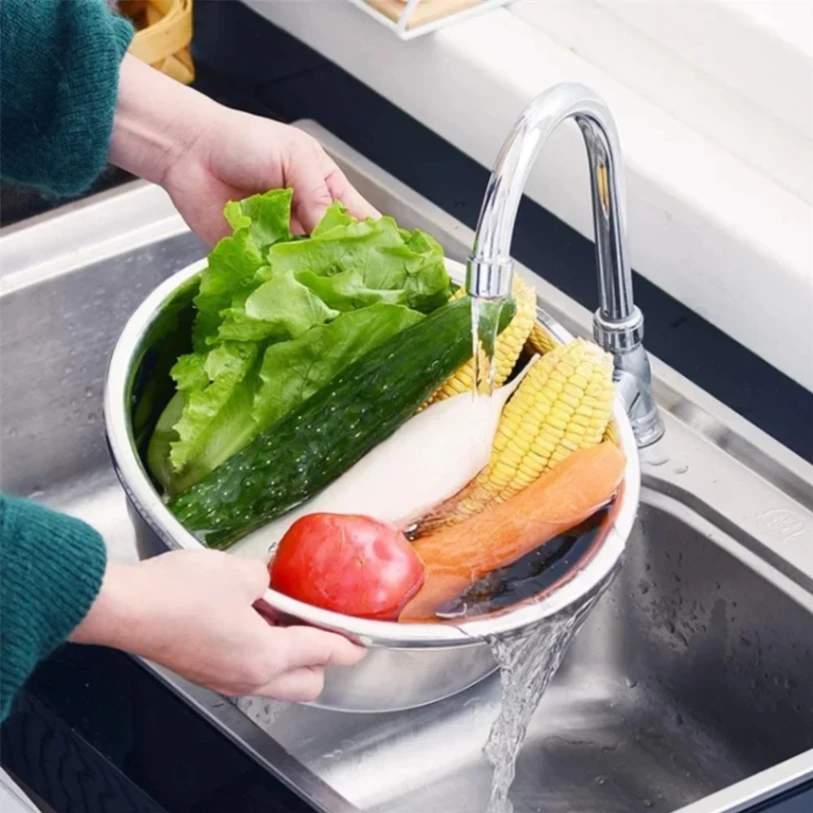 Stainless steel 3 in 1 vegetable cutter & drain basket 3