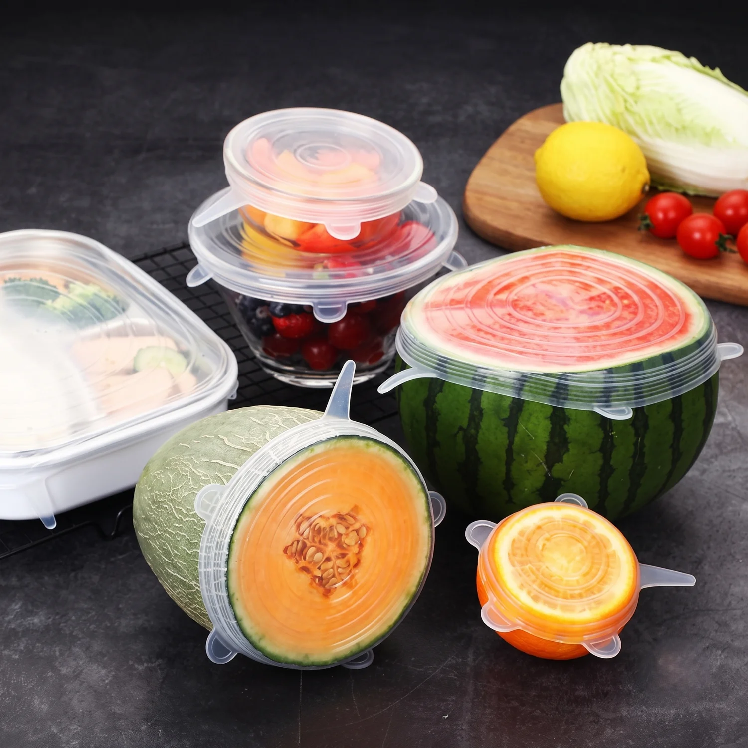 6pcs Silicon (Small) Food Cover Set 3