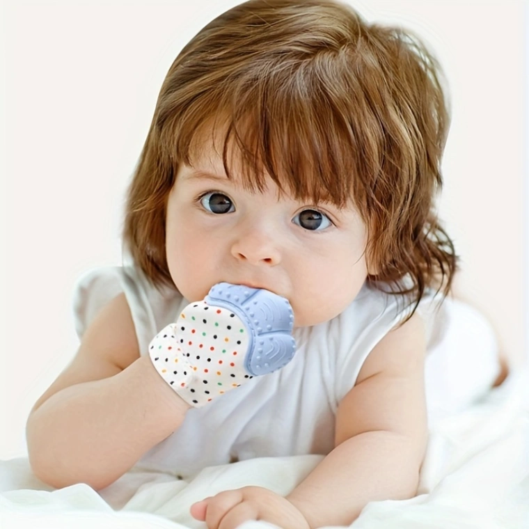 1Pcs Baby Silicone Mitten Teether Glove, Silicone Teething Mitt 3
