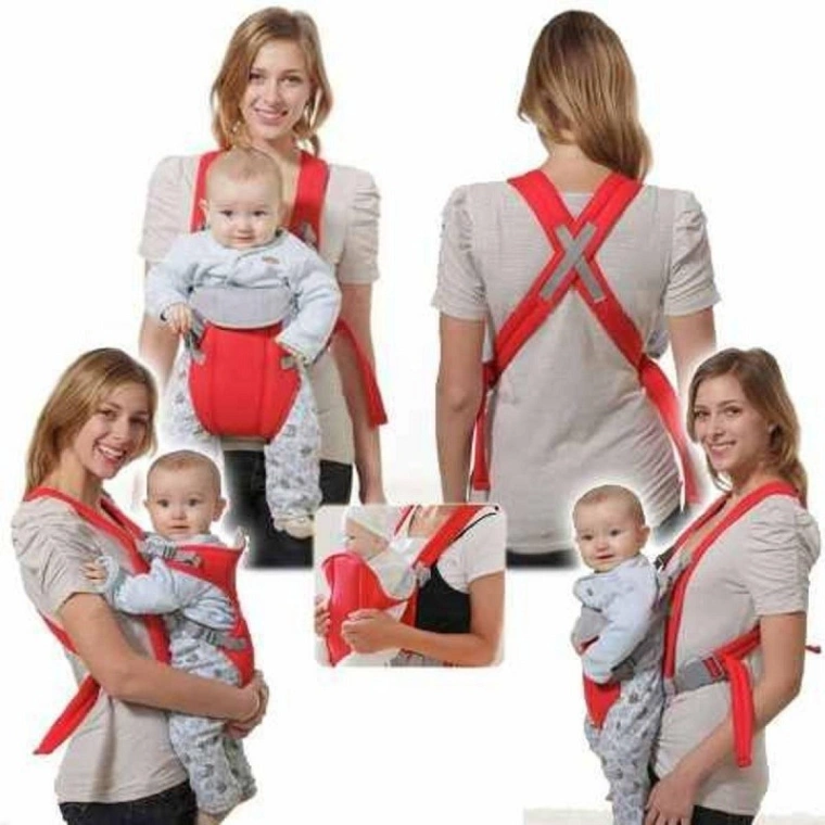 Baby Carrier Comfort Wrap Bag - Red & Navy Blue 3