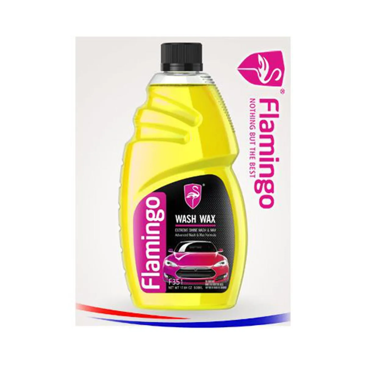 Flamingo Wash Wax Ultra Shine Wash Wax with Advanced Formula 500ml Car wash shampoo Motorcycle wash shampoo Bike wash shampoo 1