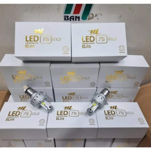 Authentic 7S LED Headlight (2 Piece) for Motorcycle and Car H4 Socket 80W 8000 Lumen 12V 3