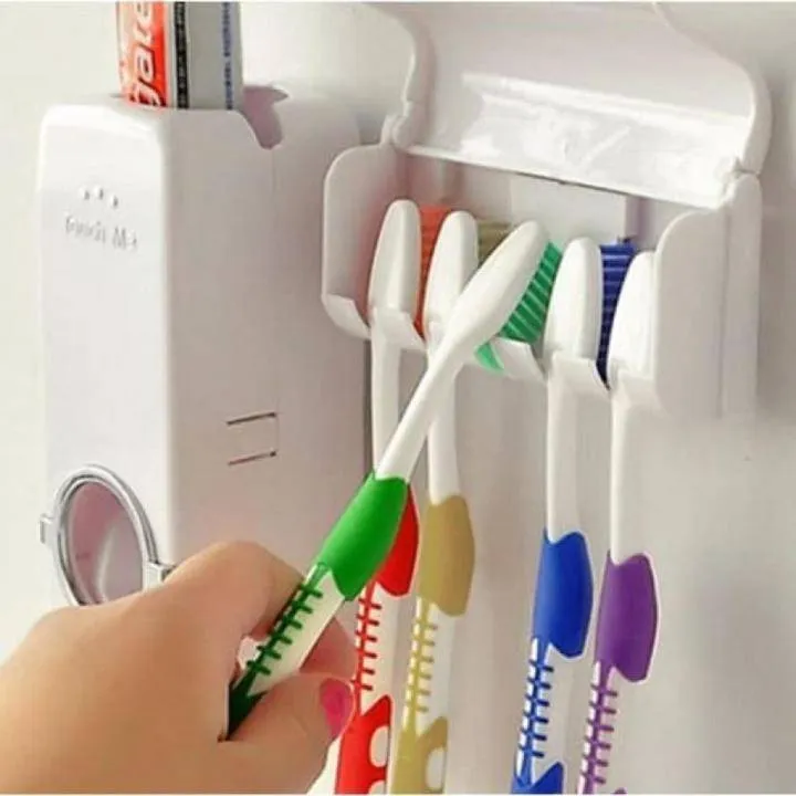 Automatic Toothpaste Dispenser With Toothbrush Holder 3