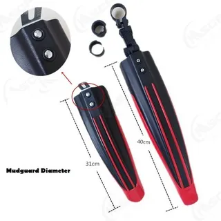 RED Colors Bicycle Mudguard Mountain Bike 3pcs Bicycle Accessories 2