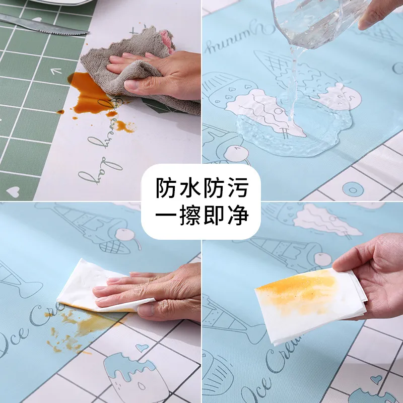 Protect Your Table With The Pvc Waterproof Oil-Proof Colorful Dining Linen Tablecloth Protector Roll - Functional Table Cover 4