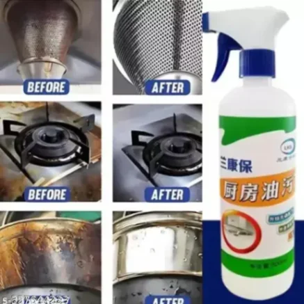 Kitchen Cleaner Spray-450ml, Kitchen Oil & Grease Stain Remover 3