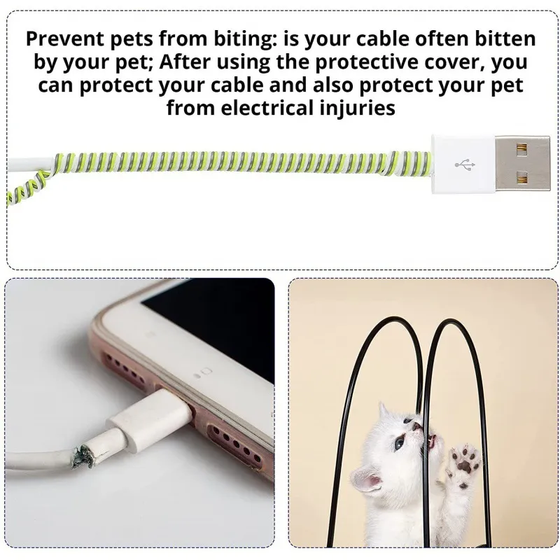 USB Charging Cable Bobbin Winder Data Line Earphone Cover 1.4m 6