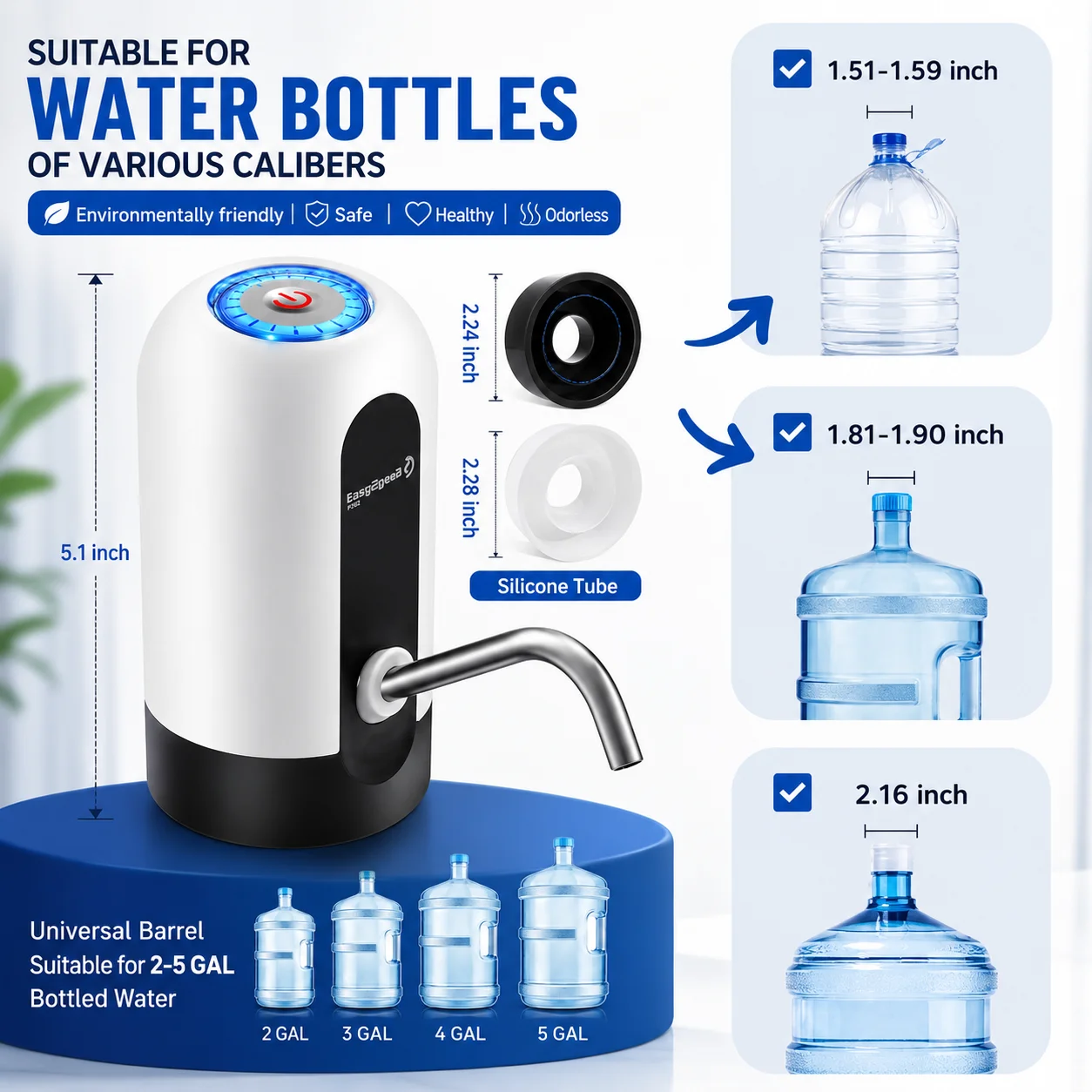 Automatic Water Dispenser With Switch and USB Charging Pump 3