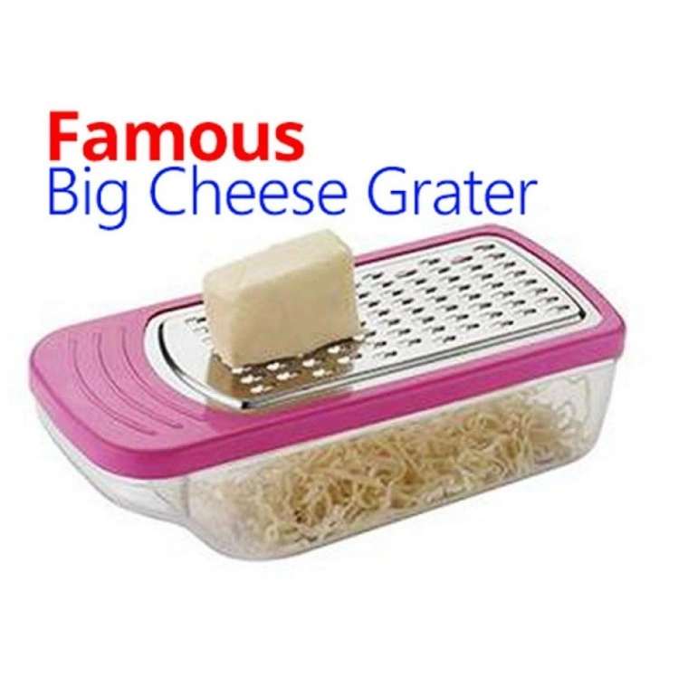 Famous Big Cheese and Vegetable Grater, Unbreakable Plastic With Steel Net 2
