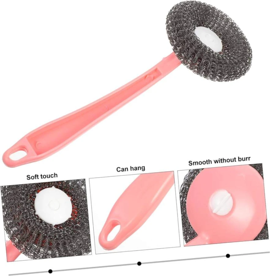 Long Handle Stainless Steel Wire Dishwashing Cleaning Brush 4