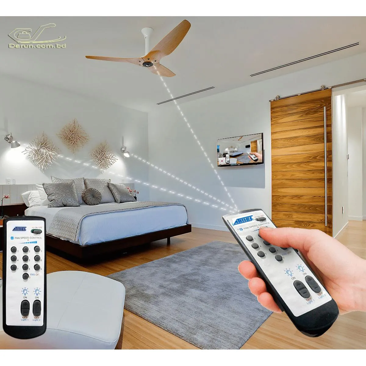 Digital Remote Control Electric Switch Light Fan Speed Regulator 2