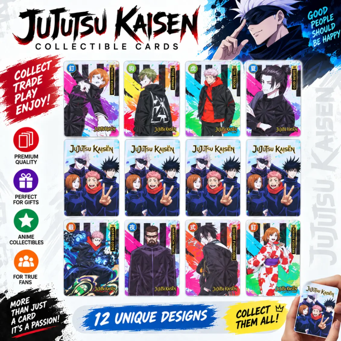 Jujutsu Kaisen Anime TCG Card Game English Version Rare Collectibles Kids Gift Toy Holo Lamination - JJK Cards 2