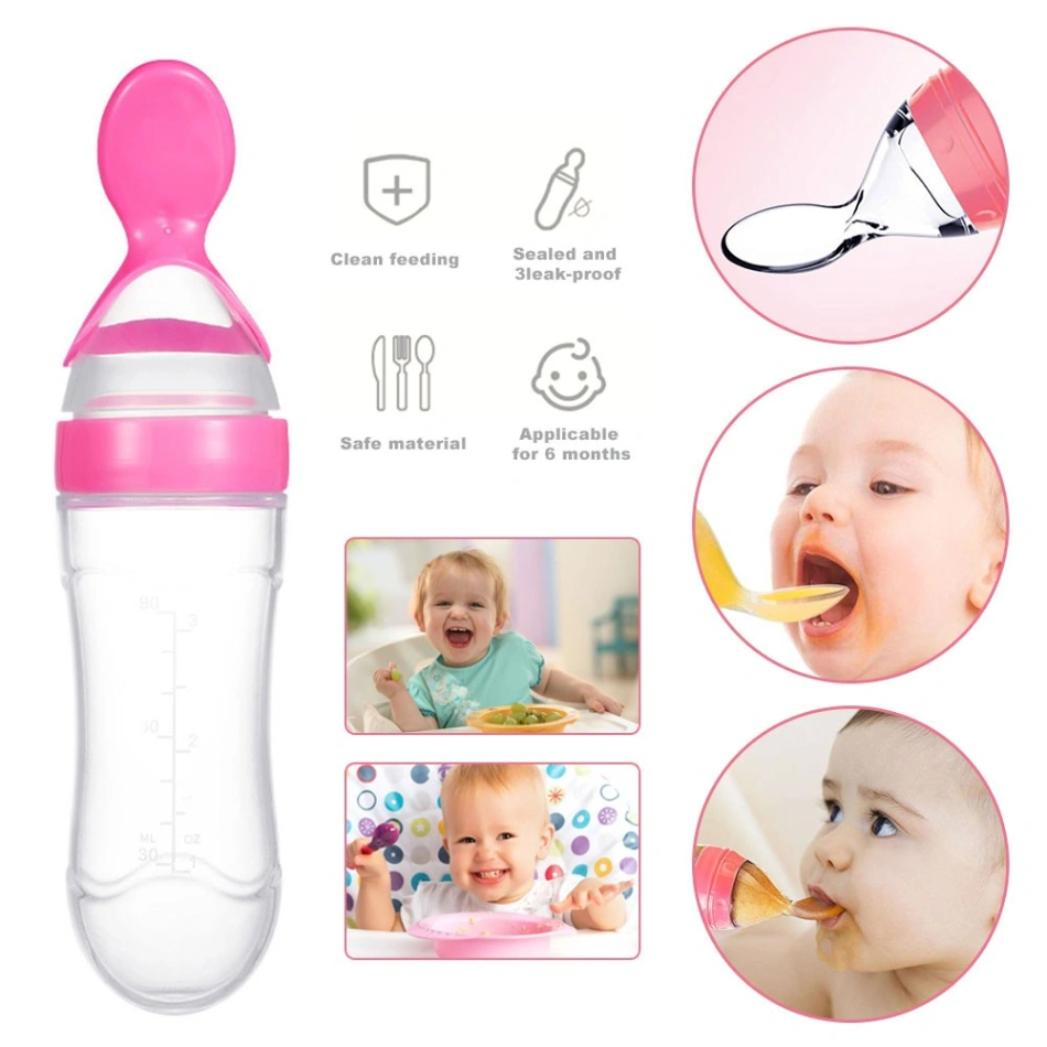 Silicone spoon feeder for baby 1pcs 5