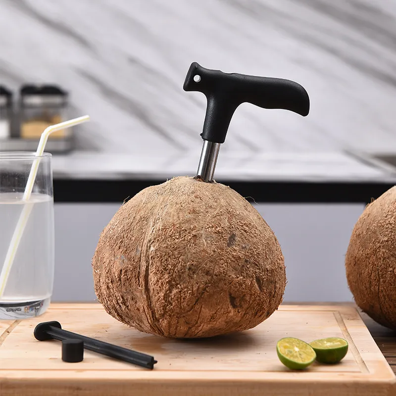 Effortless Coconut Knife Opener Stainless Steel Removal Opening Tool With Handle 2