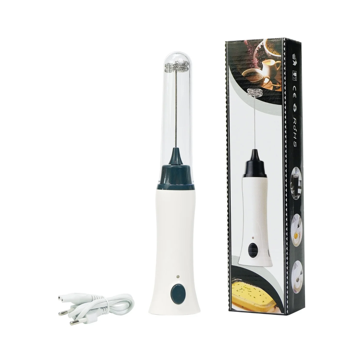Hand Liquid Mixer foamer and Coffee Maker Juice Maker Rechargeable 3