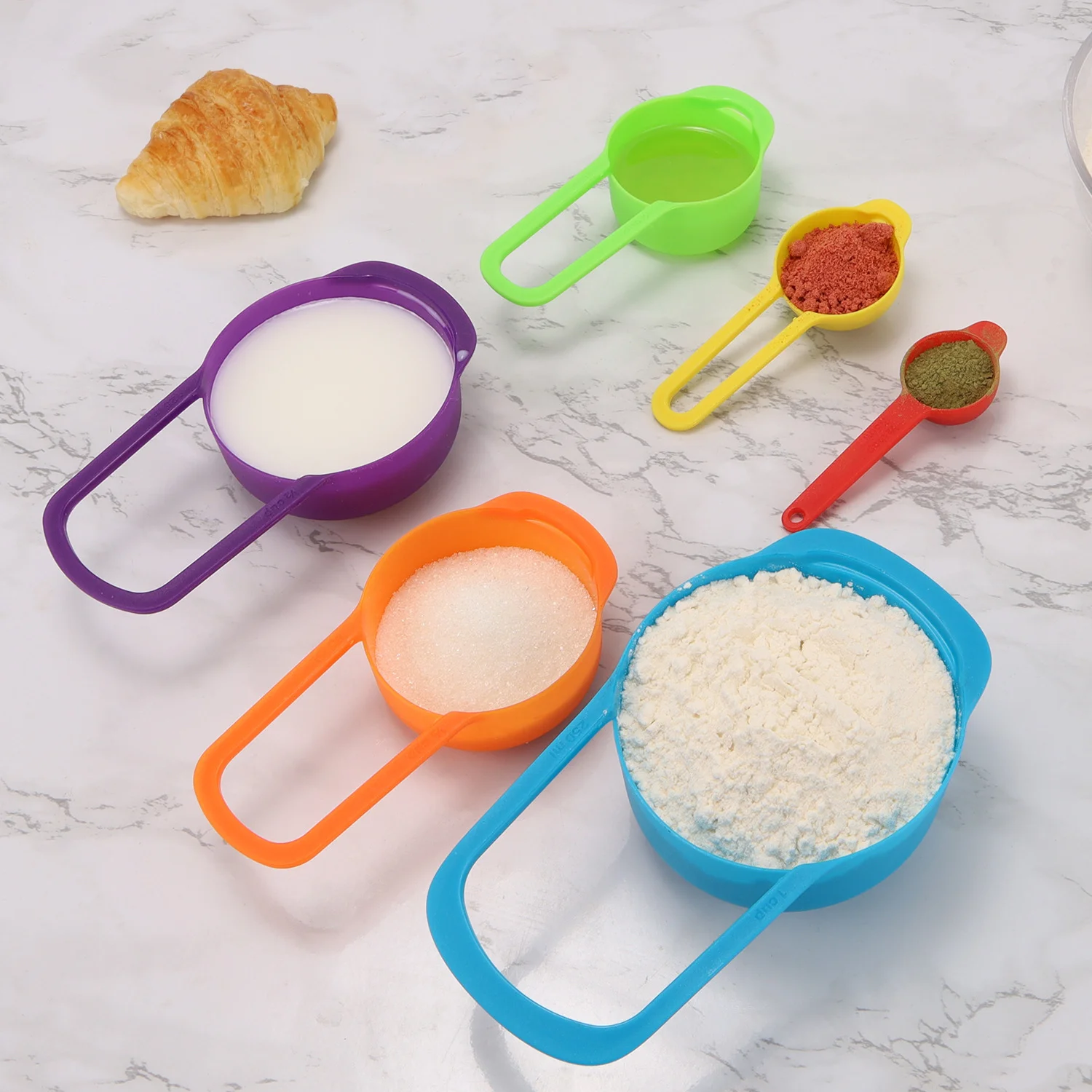 6 Pcs Measuring Cup Set, 6 piece measuring spoon set 3