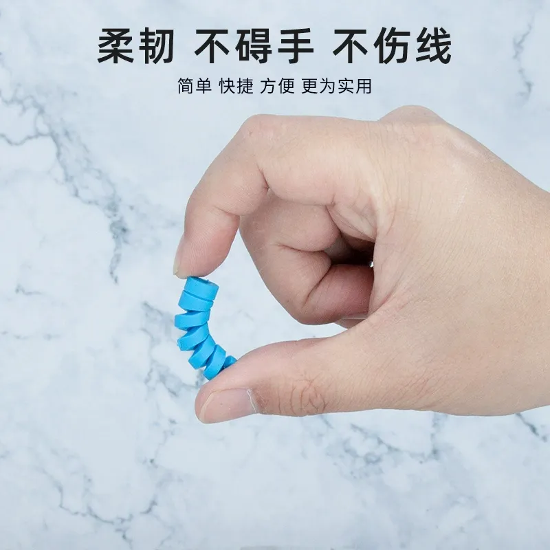 5 pcs Spiral Cable protector Data Line Silicone Bobbin winder Protective For all USB Charging earphone 3