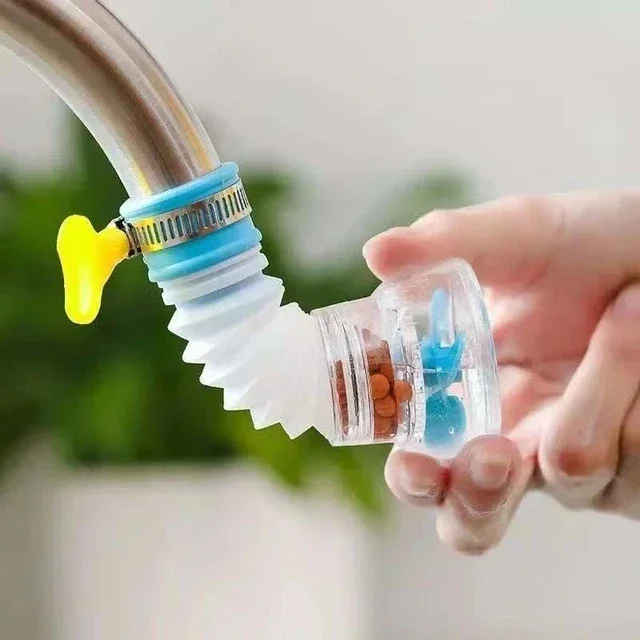 360 Degree Water Filter Tap Water Saving Faucet Water Faucet Adjustable Water Valve Splash Water Faucet, Extender Sprayer for Kitchen 4