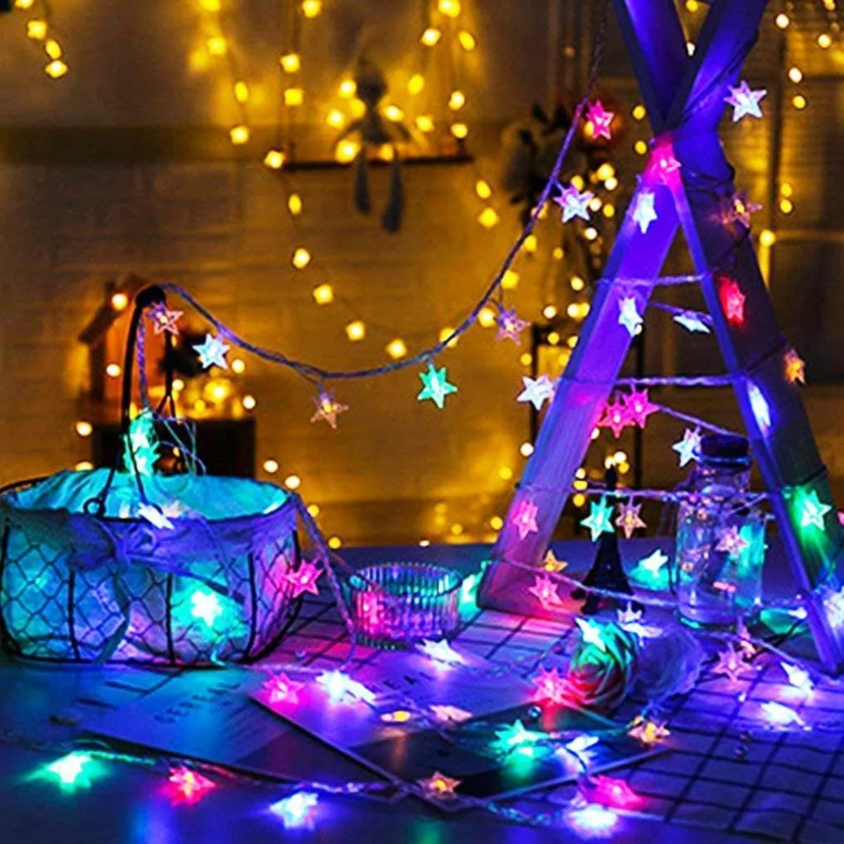 Star Shaped Led Fairy Lights Christmas Wedding Birthday Celebrations Party Gifts Home Decoration Star Shaped Led Lights 2