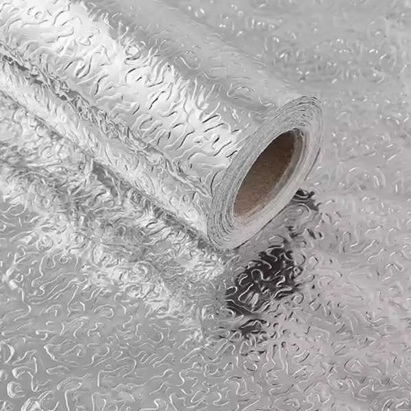 Kitchen oil resistant Sticker, Aluminum Foil Oil-Proof Sticker, Anti-fouling High-Temperature Self-Adhesive Wallpaper Wall Sticker 3