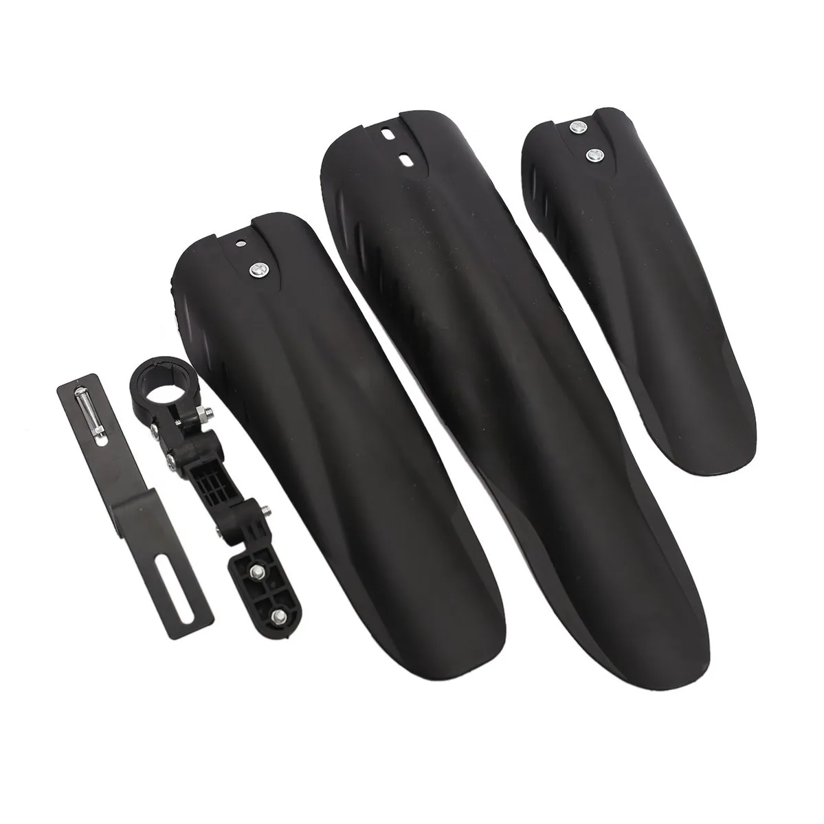 Bicycle Mudguard Black 3 pcs 3