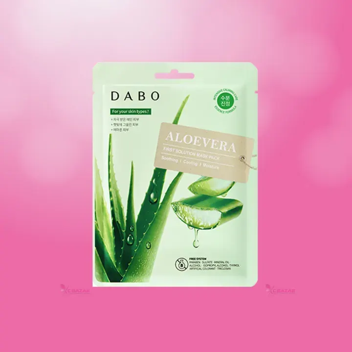 Dabo Aloe Vera First Solution Mask Pack 23g মেড ইন কোরিয়া 🇰🇷 3