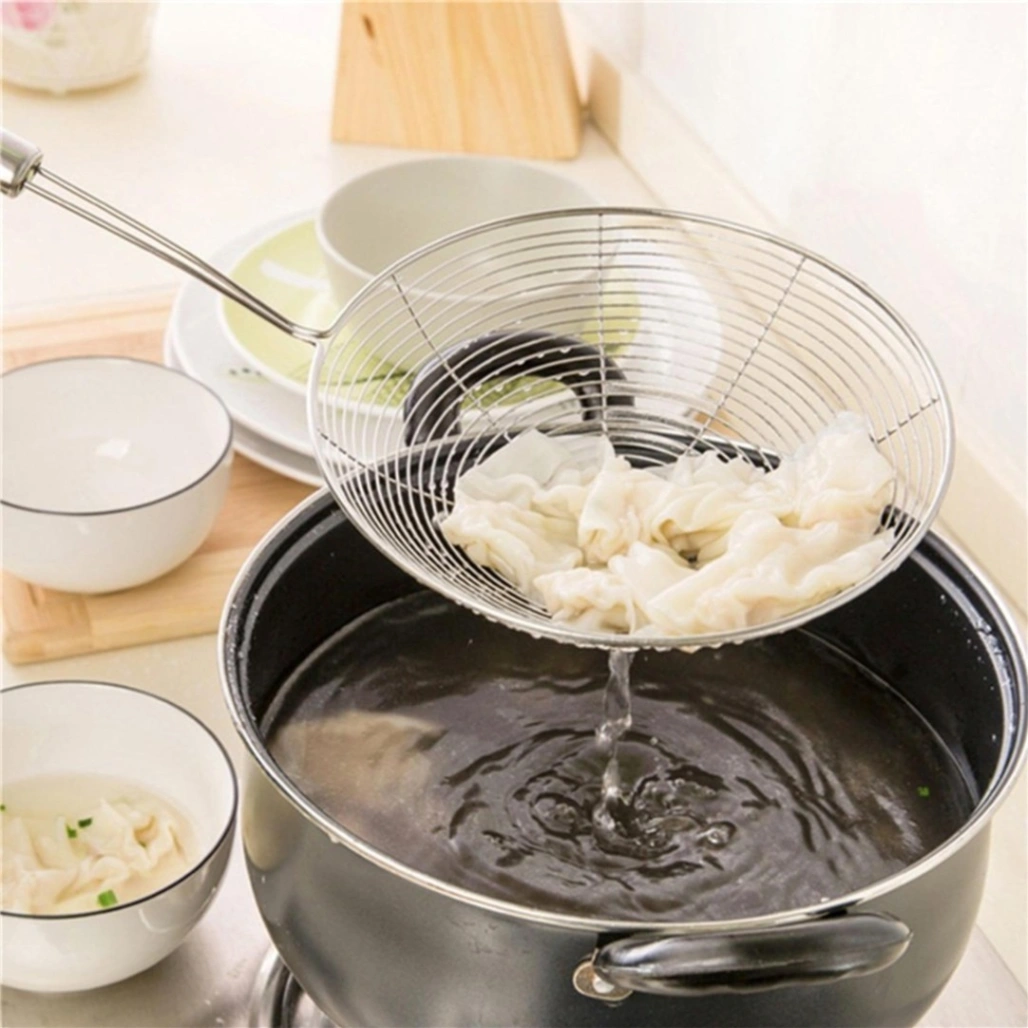 Frying strainer/ Large Oil Strainer/ Deep Fry Strainer for Kitchen/ Tel Chakni -Stainless Steel 2