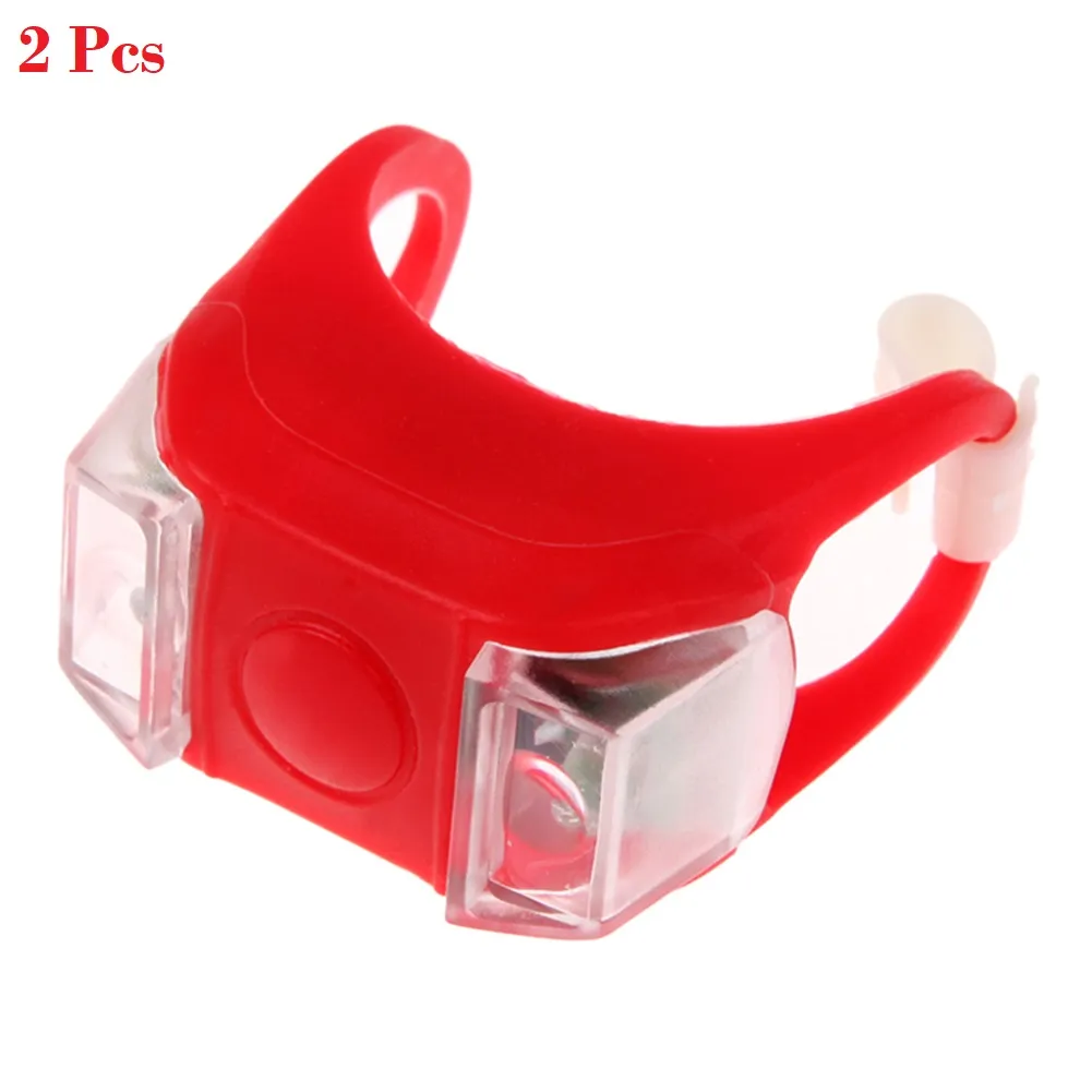 Silicon LED Bike Light Light Handle Light Waterproof Safety Alert Rear Back Lamp Battery Cycling Telolite Cycle Accessories cycle light 4
