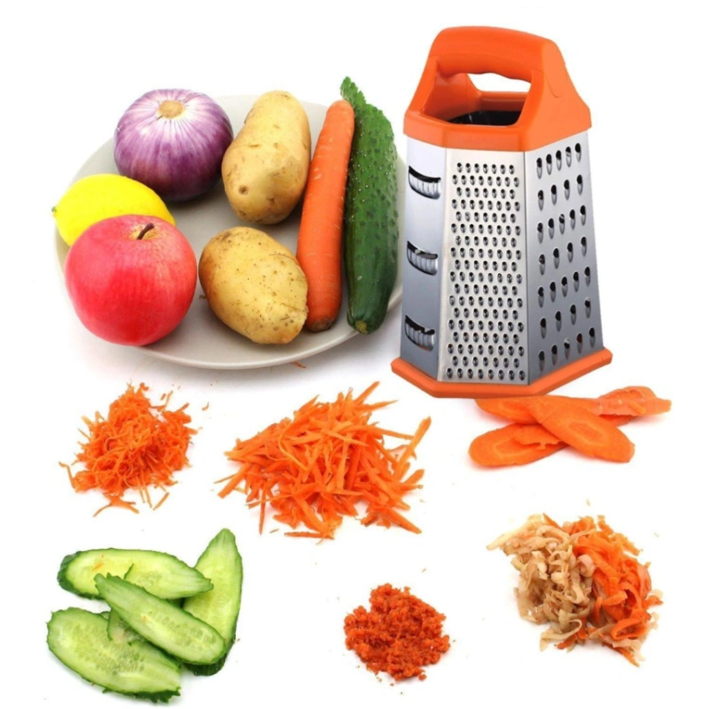 Stainless Steel Tower Grater, 6-Sided Kitchen Grater and Slicer 4