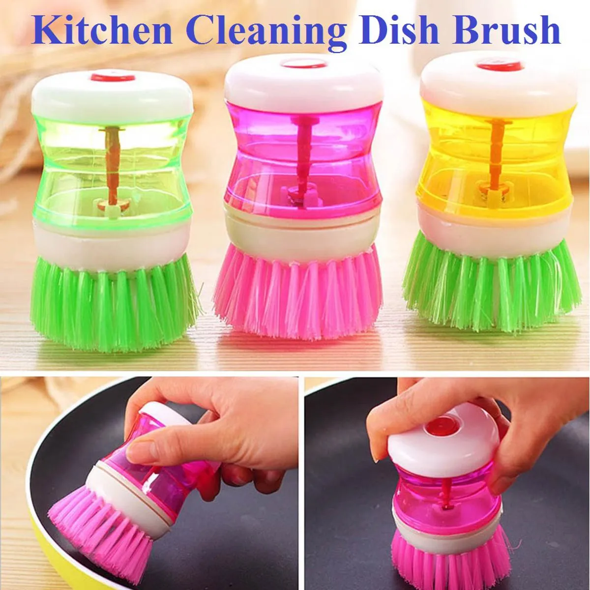 Kitchen Cleaning Dish Brush Scrubber Hydraulic Pressure Cleaner 2