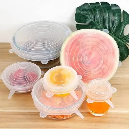 6pcs Silicon (Big) Food Cover Set 4