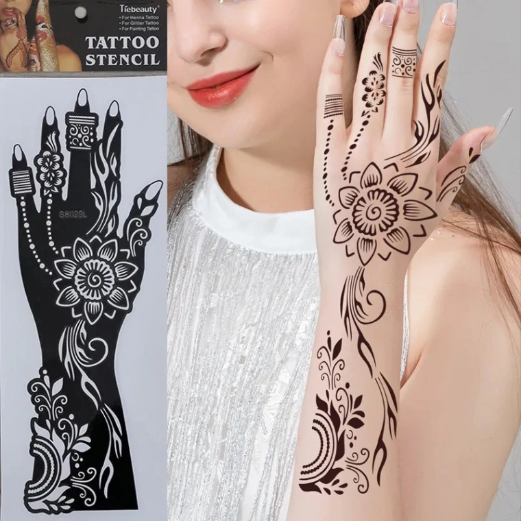 2Pcs Mehedi Sticker, Mehndi Design Sticker 4