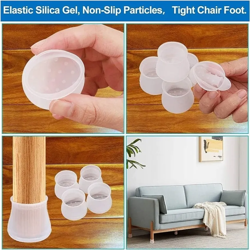 Silicone Chair Leg Round Caps 4Pcs/set 2
