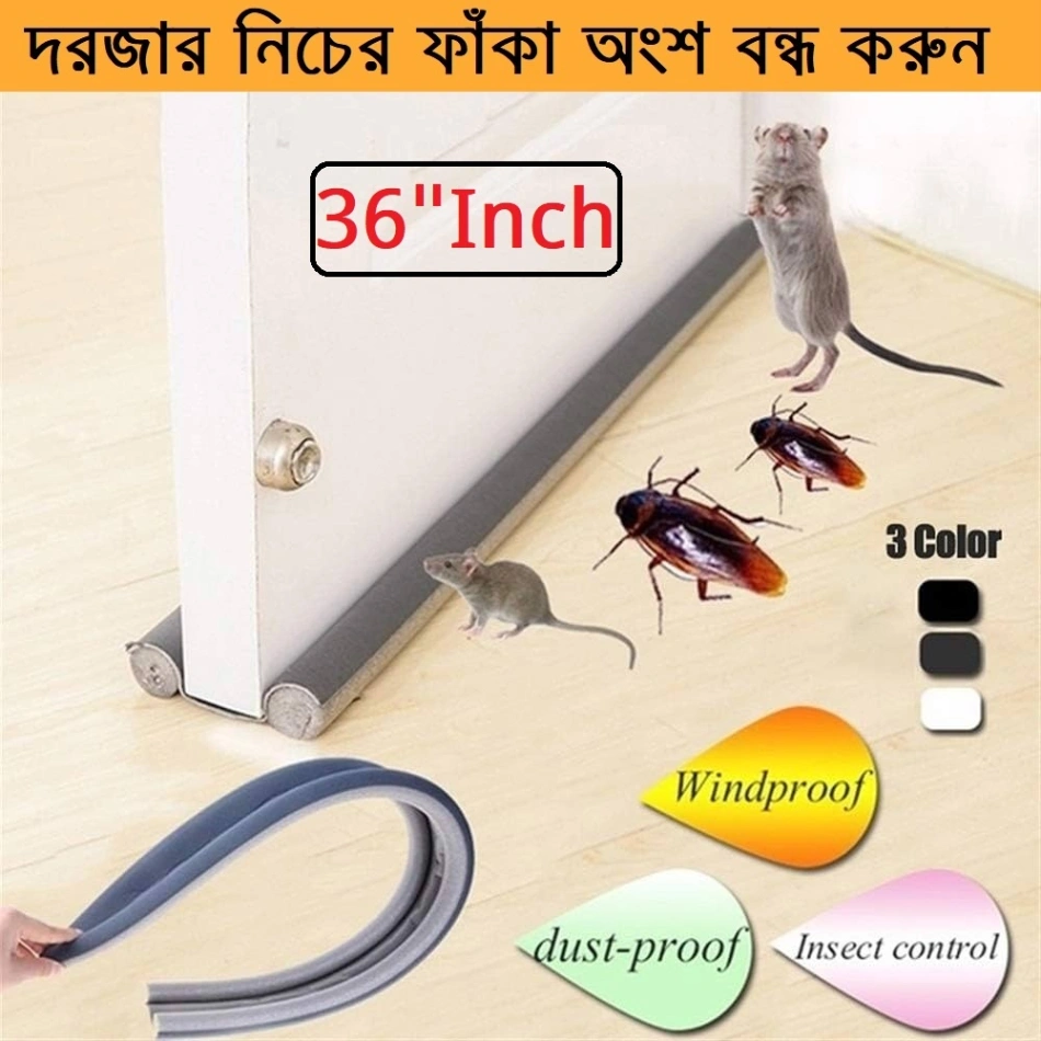, Door Sealing Stopper, Door Foam 36 Inch Door Bottom Sealing Strip 7