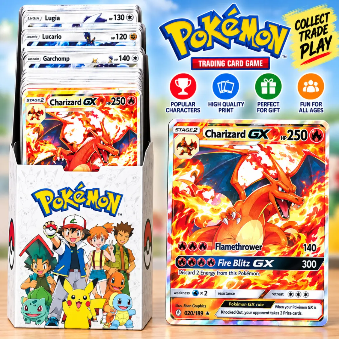Pokemon Card Toy Gold Black Silver Rainbow Cards English Action Figure Charizard Anime Party Birthday Gifts 4