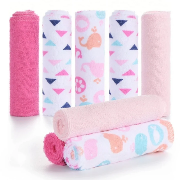 8Pcs Handkerchief Rumal Soft Cotton Newborn Baby Towels Set 5