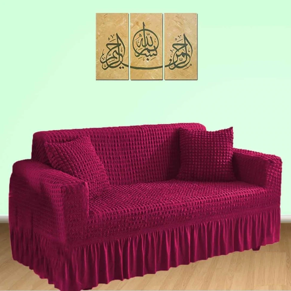 Turkish Sofa Cover (3 Seat) Turkish Spandex Fabric Sofa Cover 2
