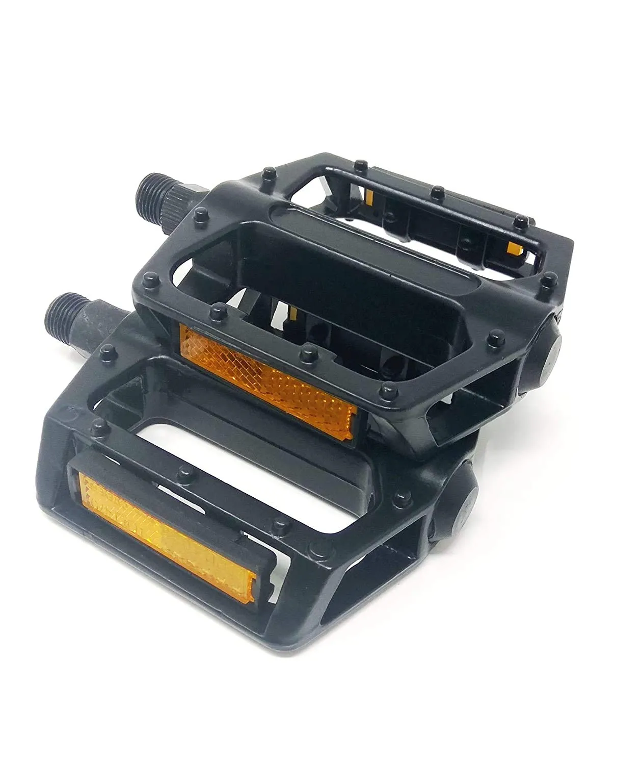 Bicycle Aluminium Alloy Pedals Flat Platform For Cycling Mountain MTB BMX Bike Bicycle Bearing 9 16 Inch Left Right Black Bicycle Accessories 3