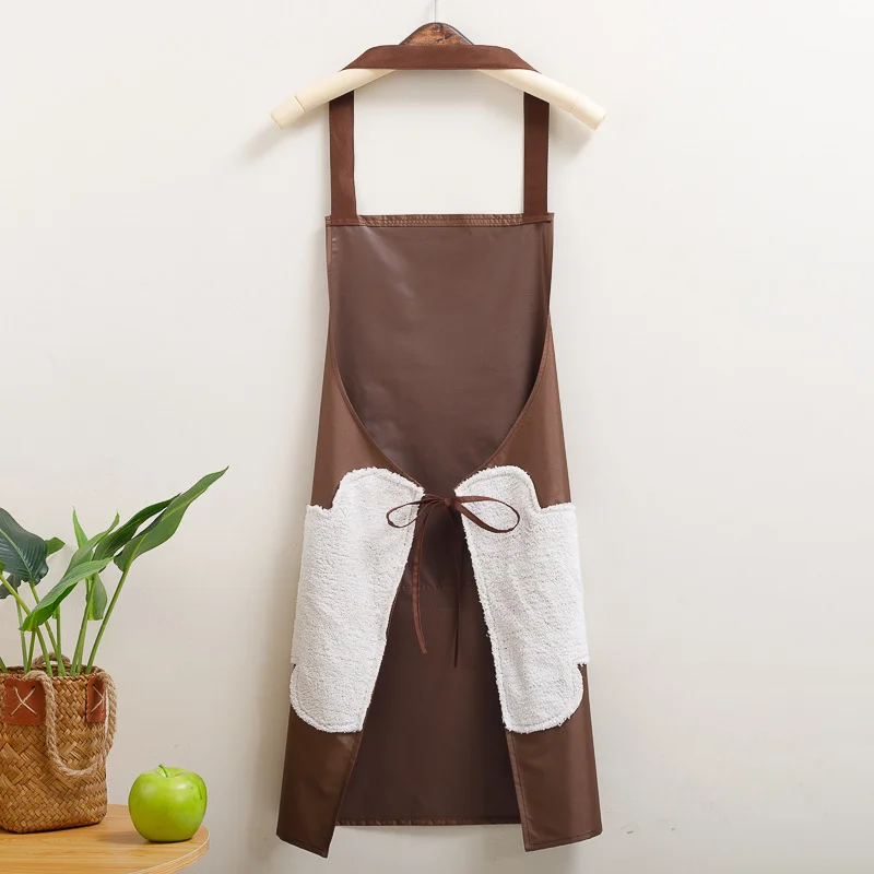 Kitchen Cooking Apron, Waterproof & Anti-Oil Polyester Kitchen Apron, Restaurant Apron for Chef Cooking 4