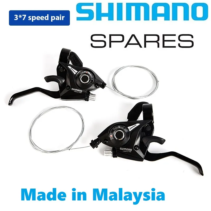 Bicycle Shifter Brake Lever 3 X 7 Speed Shimano Made In Malaysia Left Right 2 Pcs 3