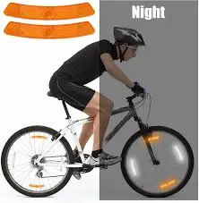 4 Pieces Bike Wheel Spoke Reflectors Orange Bike Reflectors Wheel Spoke Reflectors White Bike Spoke Reflectors Bicycle Safety Reflectors 5