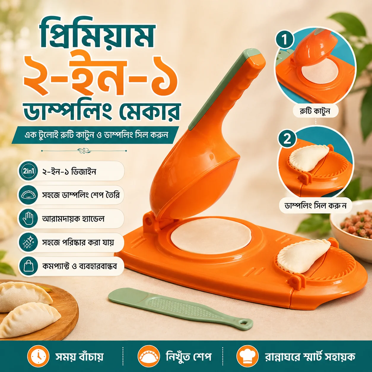 Magic Pitha Maker 2 in 1 Magic Pitha Maker, Dumpling Maker 2