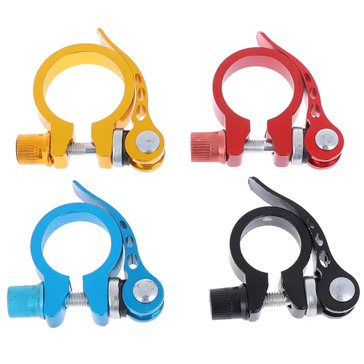Aluminum Alloy Mountain Bike Seatpost Clamp Quick Release Cycling Seat Tube Clip Bicycle Accessories 2