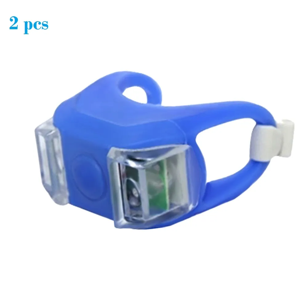 Silicon LED Bike Light Light Handle Light Waterproof Safety Alert Rear Back Lamp Battery Cycling Telolite Cycle Accessories cycle light 3
