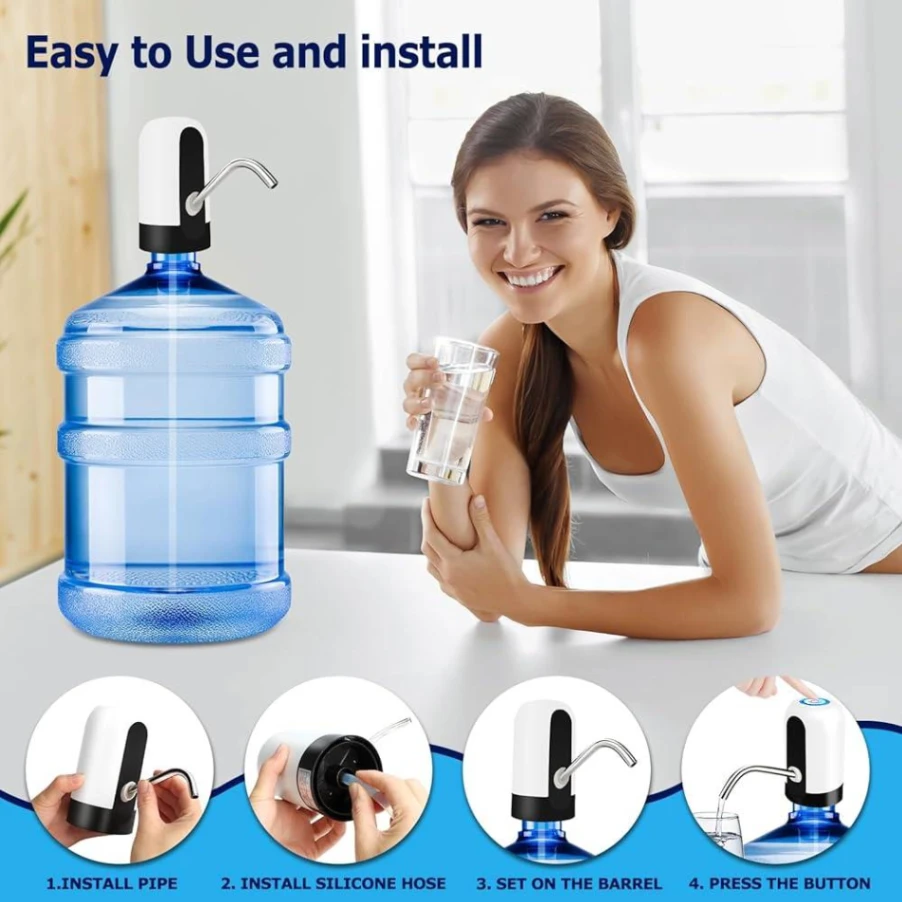 Water bottle pump charging via USB automatic drinking water pump Portable Electric dispenser for switch dispensador 5
