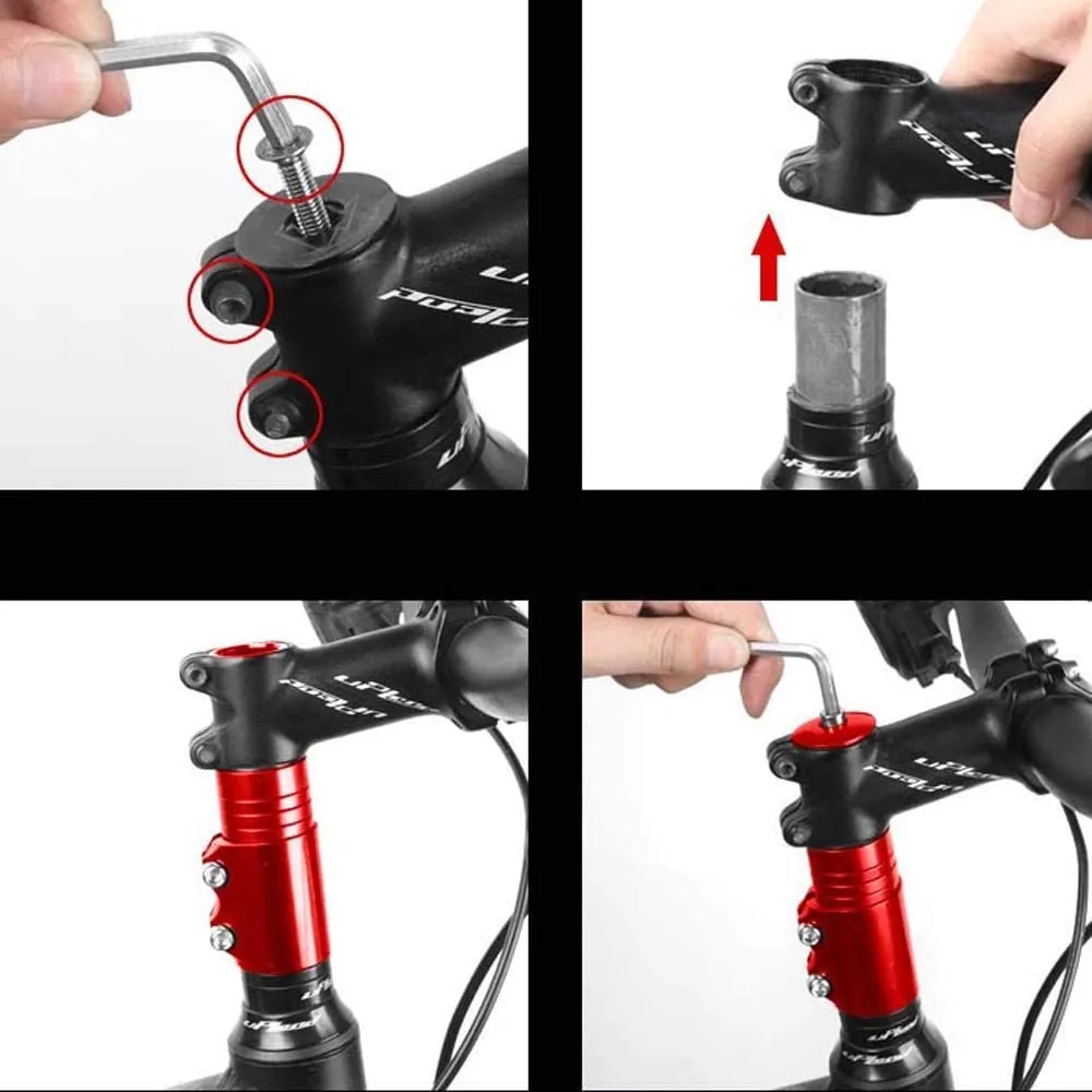 Bike Stem Riser Bike Fork Stem Extender Bicycle Handlebar Raiser Head Up Adapter Bike Handlebar Riser Bicycle Fork Stem Raiser Extender Head Up Raiser multicolor Bicycle Accessories 4