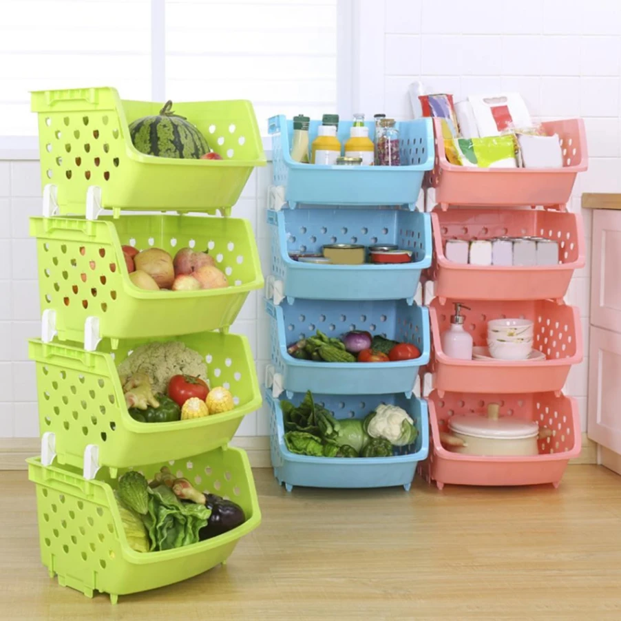 4 layer Plastic kitchen Storage Rack 2